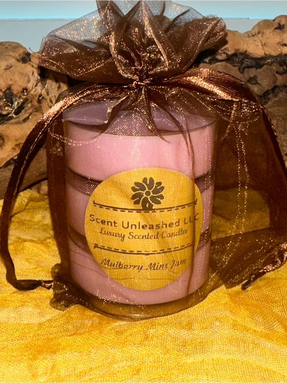Mulberry Mint Jam Luxury Scented Candle by SCENT UNLEASHED LLC